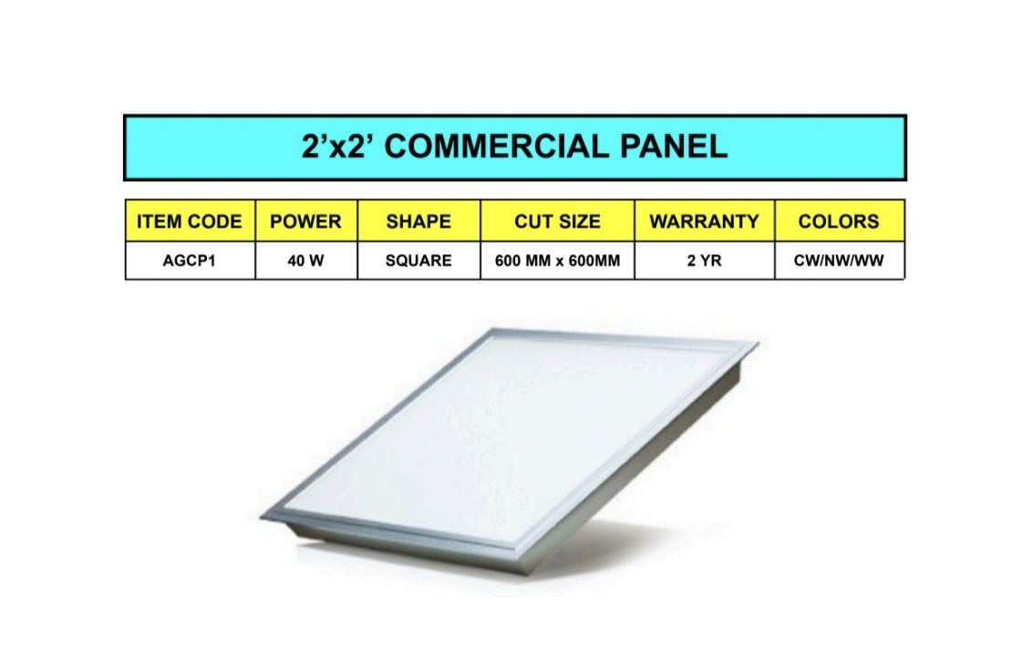 NBS Marine Solutions 40W 2x2 square commercial LED ceiling panel light 600mm x 600mm
