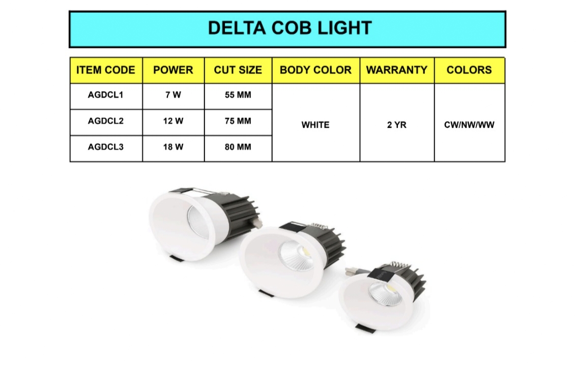 NBS Marine Solutions Delta COB LED recessed downlight fixtures in a clean white finish