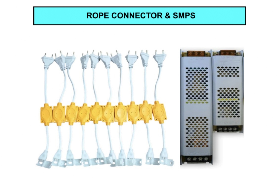 NBS Marine Solutions heavy-duty LED rope light power connectors and metal slim SMPS power supplies